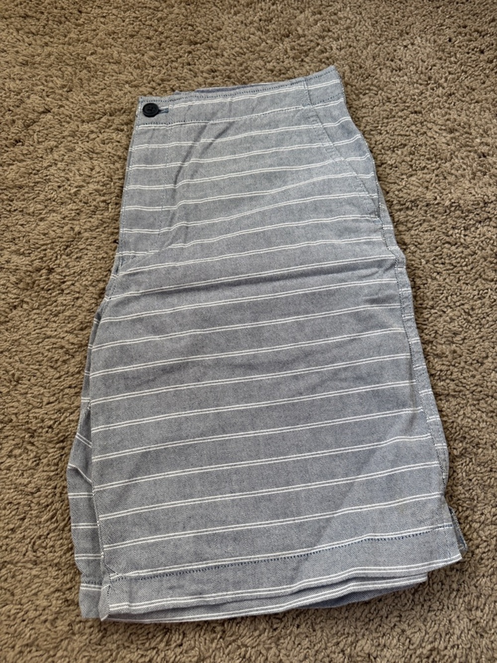 Izod Gray and White Striped Pencil Shorts